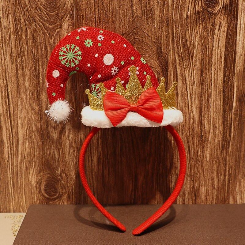 Нова коледна шапка Декорация на лента за глава Шапки Момиче Аксесоари за коса Подарък Коледно парти