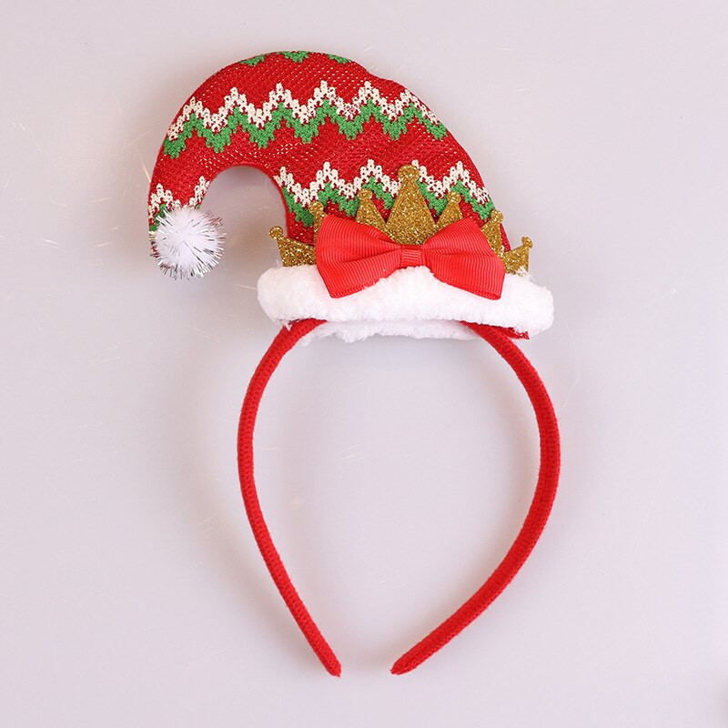 Нова коледна шапка Декорация на лента за глава Шапки Момиче Аксесоари за коса Подарък Коледно парти