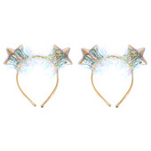 2 gab Galvassegas Matu lentes Matu stīpas Galvassegas Dubultzvaigzne Unikāls romāns Interesanti Matu Rotaslietas Svētku rekvizīti Jaunajam gadam