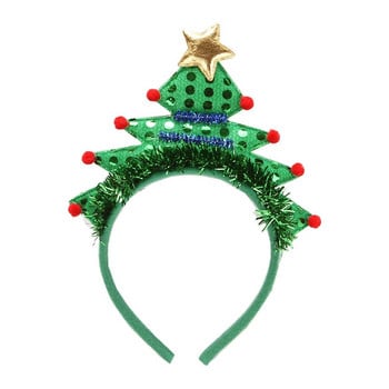 Зелени коледни ленти за глава Noel Xmas Tree Headgear Merry Christmas лента за коса Christmas Gifts Честита Нова Година