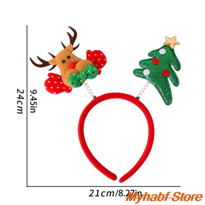 Drăguță bentiță de Crăciun Om de zăpadă Cerc de păr pentru copii adulți Crăciun pentru păr Banda de păr Crăciun fericit Accesorii de păr Cadou de petrecere