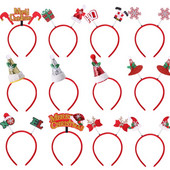 Božićna gumica za kosu Crtić Crveni Djed Božićnjak Snjegović Rogovi Traka za glavu Veseli dekor Odrasla djeca Naviidad Darovi Noel Igračke Obruč za kosu