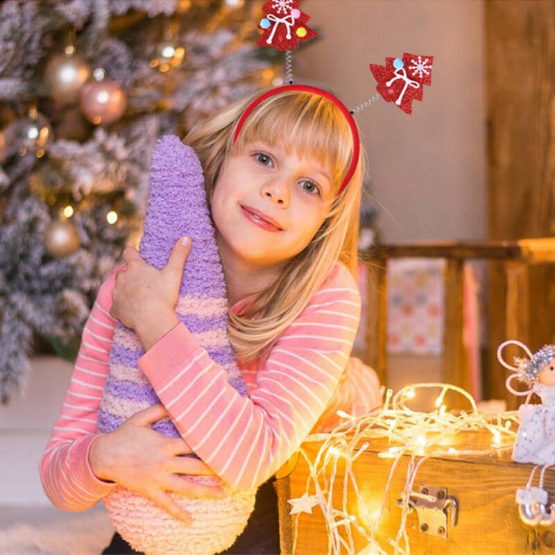 Božićna gumica za kosu Crtić Crveni Djed Božićnjak Snjegović Rogovi Traka za glavu Veseli dekor Odrasla djeca Naviidad Darovi Noel Igračke Obruč za kosu
