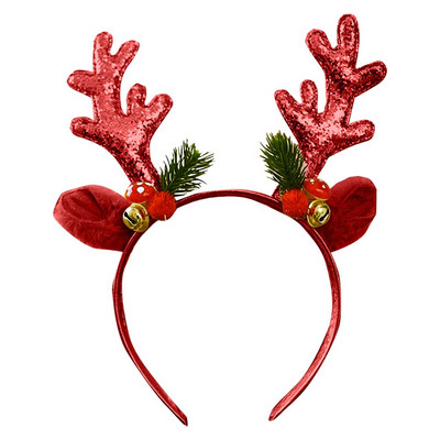 Traka za kosu s božićnim crtićima Svečane potrepštine Staghorn Bell Antlers Traka za glavu Rekviziti za zabavu Udobni za darove za novogodišnju zabavu