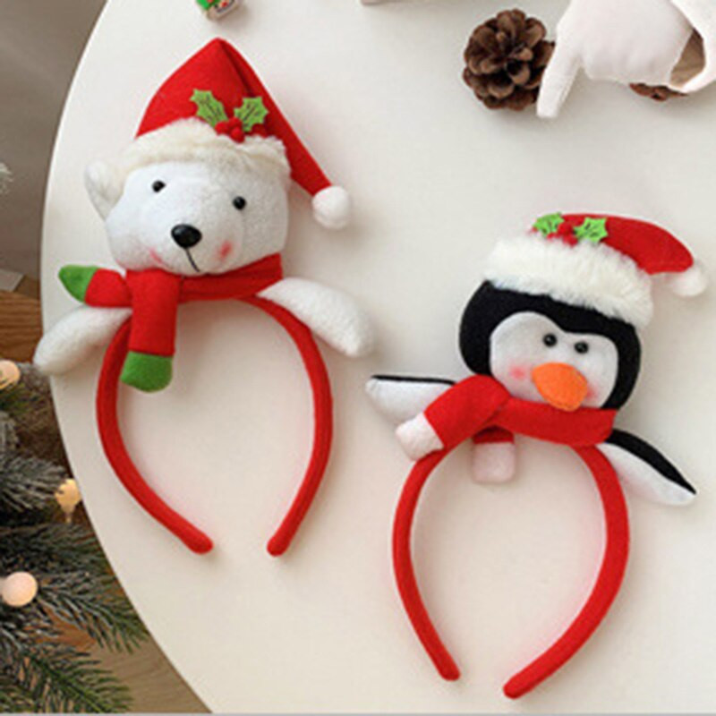 1 tk Jõulupeapael Juukseaksessuaarid Hirvekõrvad Lastele Täiskasvanute jõulupeopakkumised Jõuluvana Jõuluvana Juuksepaelad Kinnitusega peakatted