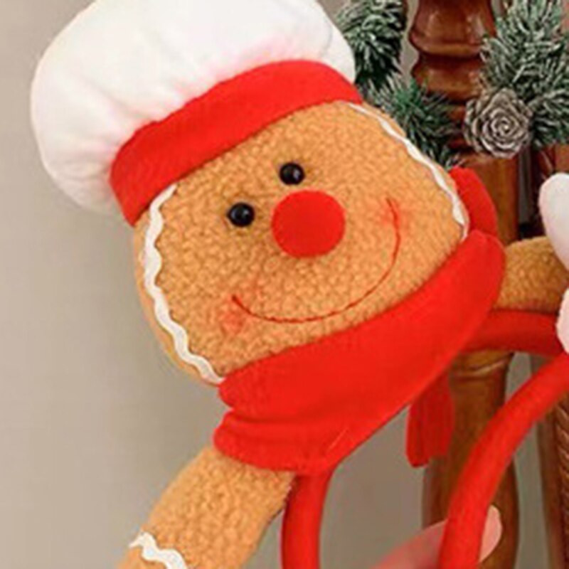 1 tk Jõulupeapael Juukseaksessuaarid Hirvekõrvad Lastele Täiskasvanute jõulupeopakkumised Jõuluvana Jõuluvana Juuksepaelad Kinnitusega peakatted