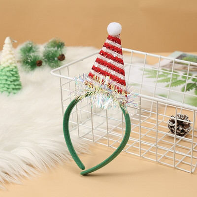 Bentiță de modă pentru brad de Crăciun Pălărie de Moș Crăciun Bentite cu fulgi de nea de Crăciun pentru pălării de petrecere Bentite de vacanță Accesoriu pentru costume de Crăciun