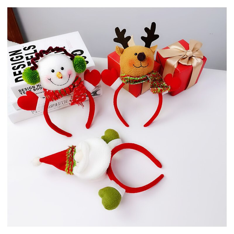 Slatka božićna plišana traka za glavu 3D crtani Snjegović Djed Božićnjak Elk Dodaci za kosu Božićni dar za božićne novogodišnje ukrase za zabavu