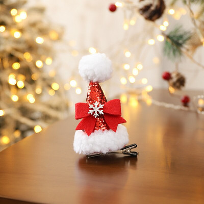 Noi agrafe de păr de Crăciun, pălărie, ac de păr pentru fete, cadou de festival, drăguț, ureche de cerb, conuri de pin, agrafe, accesorii pentru păr pentru adulți.