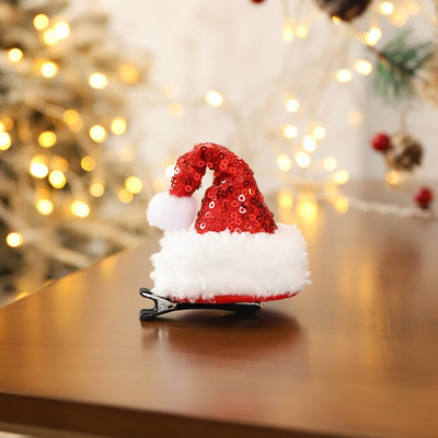 Noi agrafe de păr de Crăciun, pălărie, ac de păr pentru fete, cadou de festival, drăguț, ureche de cerb, conuri de pin, agrafe, accesorii pentru păr pentru adulți.