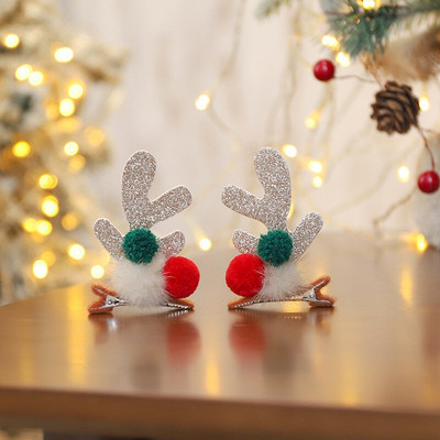 Noi agrafe de păr de Crăciun, pălărie, ac de păr pentru fete, cadou de festival, drăguț, ureche de cerb, conuri de pin, agrafe, accesorii pentru păr pentru adulți.