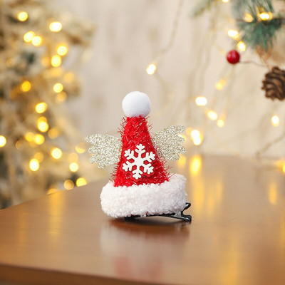 Noi agrafe de păr de Crăciun, pălărie, ac de păr pentru fete, cadou de festival, drăguț, ureche de cerb, conuri de pin, agrafe, accesorii pentru păr pentru adulți.