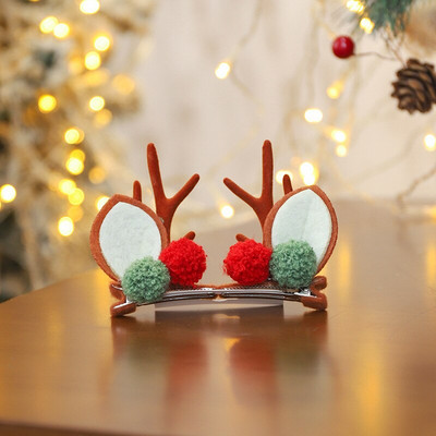 Noi agrafe de păr de Crăciun, pălărie, ac de păr pentru fete, cadou de festival, drăguț, ureche de cerb, conuri de pin, agrafe, accesorii pentru păr pentru adulți.