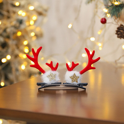 Noi agrafe de păr de Crăciun, pălărie, ac de păr pentru fete, cadou de festival, drăguț, ureche de cerb, conuri de pin, agrafe, accesorii pentru păr pentru adulți.