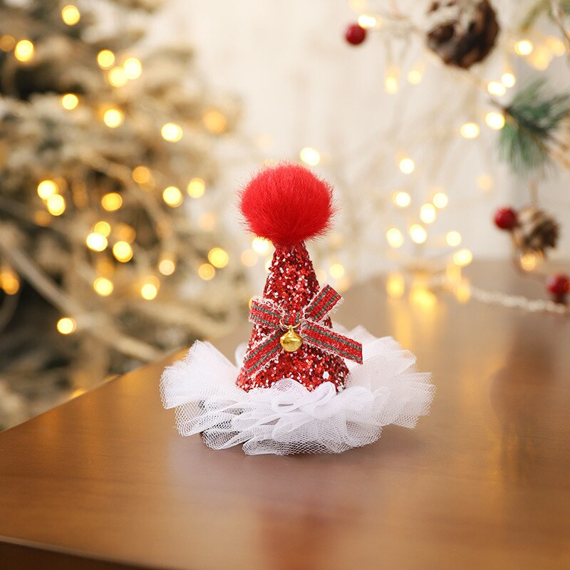 Noi agrafe de păr de Crăciun, pălărie, ac de păr pentru fete, cadou de festival, drăguț, ureche de cerb, conuri de pin, agrafe, accesorii pentru păr pentru adulți.