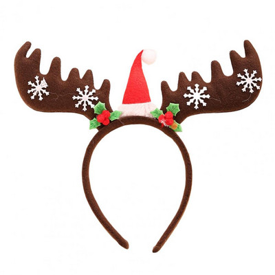 Elastična novogodišnja meka traka za glavu s božićnim rogovima iz crtića za party cosplay