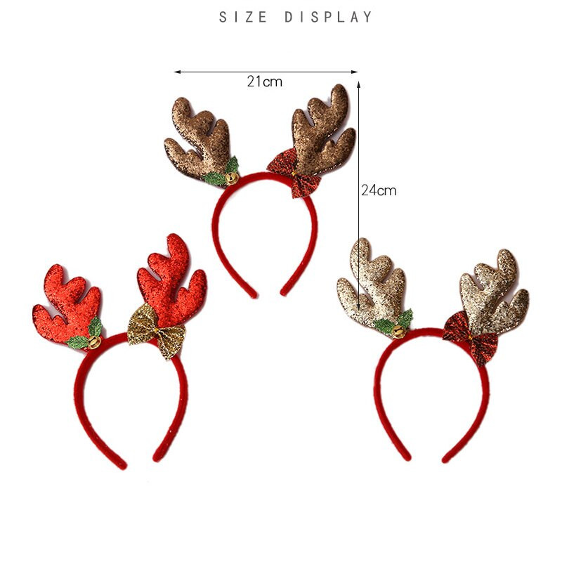 Decoratiuni de Elan de Crăciun Bentite pentru copii Bling Golden Jingling Bell Accesorii pentru păr Crăciun Fericit Cadouri pentru copii