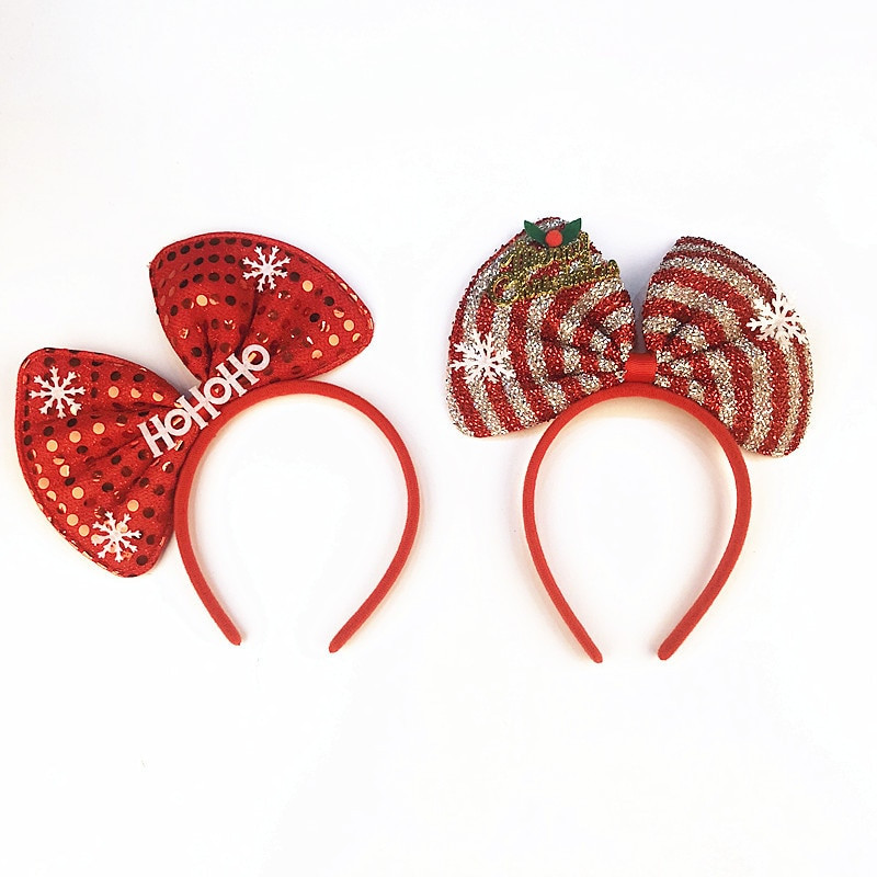 2/5/10 tk Jõulupidude tarvikud Litrid Kirjad Kikilips Peapael Nimesilt Triip Klaaskiust vibu peokaunistus