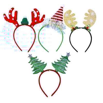 4 komada ukrasa za glavu Božićno drvce Traka za glavu Dječji sob Traka za glavu Blagdanske trake za glavu Božićna traka za glavu od roga