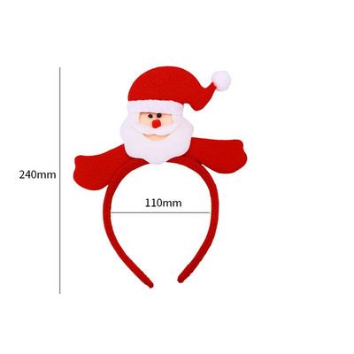 Novi božićni party, rekviziti za blagdanske događaje Proljetna traka za glavu Crvena dječja pokrivala za odrasle Božićni dar Djed Mraz ukras traka za glavu