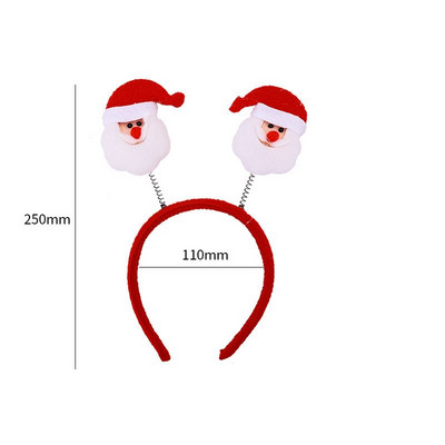 Novi božićni party, rekviziti za blagdanske događaje Proljetna traka za glavu Crvena dječja pokrivala za odrasle Božićni dar Djed Mraz ukras traka za glavu