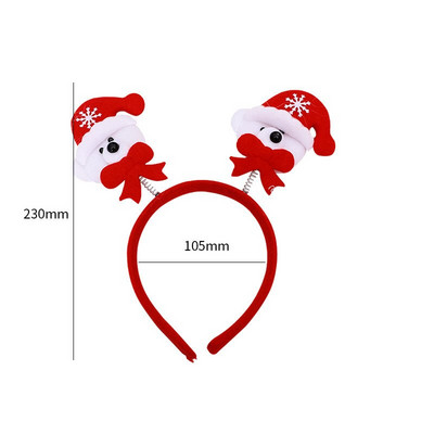 Novi božićni party, rekviziti za blagdanske događaje Proljetna traka za glavu Crvena dječja pokrivala za odrasle Božićni dar Djed Mraz ukras traka za glavu