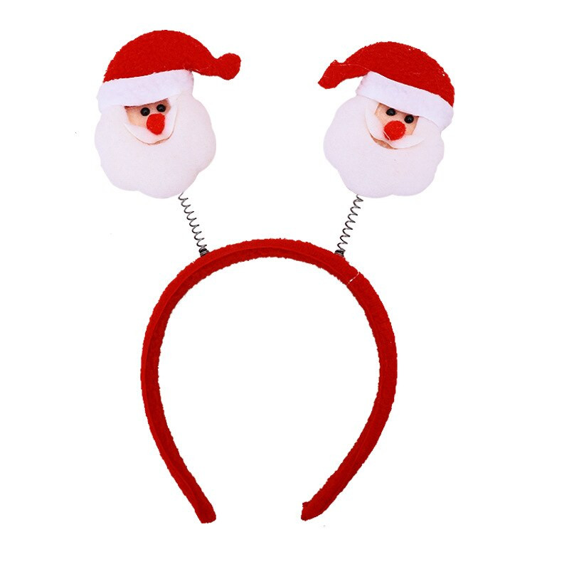 Novi božićni party, rekviziti za blagdanske događaje Proljetna traka za glavu Crvena dječja pokrivala za odrasle Božićni dar Djed Mraz ukras traka za glavu