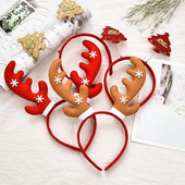 Merry Christmas Antlers Bandita Kawaii Craciun Cap Catarama Decor Mos Craciun Om de zapada Cap Port Accesorii de par pentru fete
