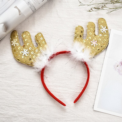 Merry Christmas Antlers Bandita Kawaii Craciun Cap Catarama Decor Mos Craciun Om de zapada Cap Port Accesorii de par pentru fete