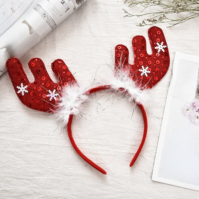 Merry Christmas Antlers Bandita Kawaii Craciun Cap Catarama Decor Mos Craciun Om de zapada Cap Port Accesorii de par pentru fete