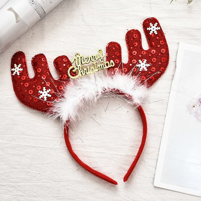 Merry Christmas Antlers Bandita Kawaii Craciun Cap Catarama Decor Mos Craciun Om de zapada Cap Port Accesorii de par pentru fete
