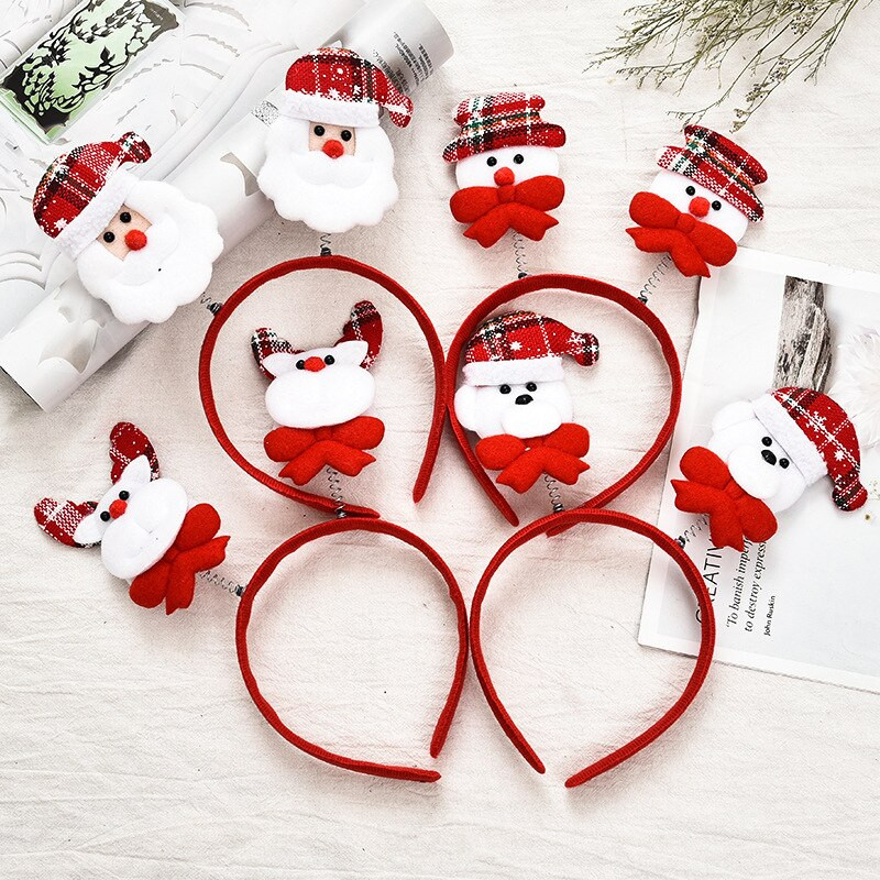 Merry Christmas Antlers Bandita Kawaii Craciun Cap Catarama Decor Mos Craciun Om de zapada Cap Port Accesorii de par pentru fete