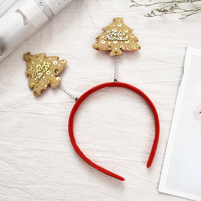 Merry Christmas Antlers Bandita Kawaii Craciun Cap Catarama Decor Mos Craciun Om de zapada Cap Port Accesorii de par pentru fete