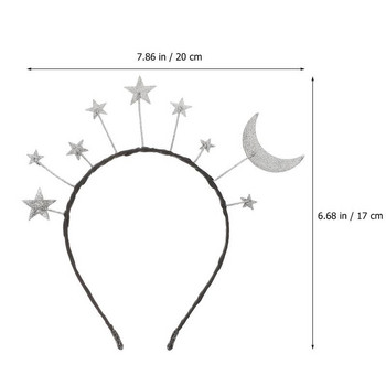 Парти за рожден ден звезда лента за глава блясък парти рожден ден звезди лента за глава луна блясък мода Hairbad за косплей костюм аксесоар