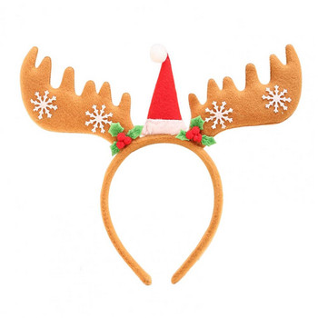 Elastic Headwear Αντιολισθητικό χριστουγεννιάτικο Antlers Headdress for Party Cosplay