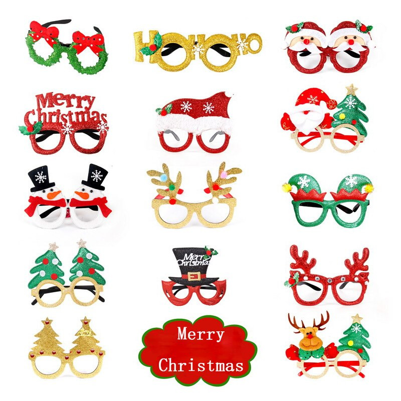 Нови очила за коледна украса Коледен подарък Празнично парти Творческа рамка за очила Консумативи за украса за коледно парти