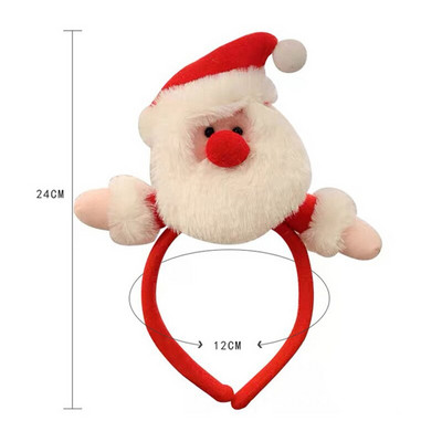 1kom božićna traka za kosu Dodaci za kosu Jelenje uši za djecu Odrasle ponude za božićne zabave Djed Božićnjak Traka za kosu Pokrivala za glavu s kopčom