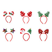 Χριστουγεννιάτικη διακόσμηση Κινούμενα σχέδια Κόκκινη κορδέλα για τα μαλλιά Άγιος Βασίλης Χιονάνθρωπος Κέρατα Κέρατα Κεφαλόδεσμος για ενήλικες Παιδικά Δώρα Καλά Χριστουγεννιάτικη διακόσμηση