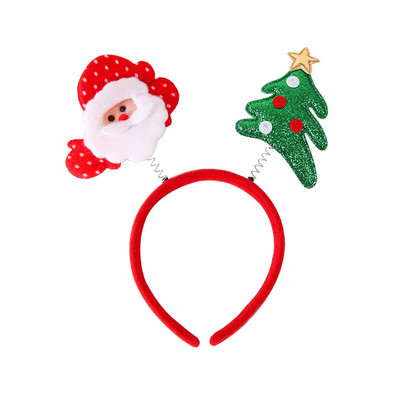 Χριστουγεννιάτικη διακόσμηση Κινούμενα σχέδια Κόκκινη κορδέλα για τα μαλλιά Άγιος Βασίλης Χιονάνθρωπος Κέρατα Κέρατα Κεφαλόδεσμος για ενήλικες Παιδικά Δώρα Καλά Χριστουγεννιάτικη διακόσμηση