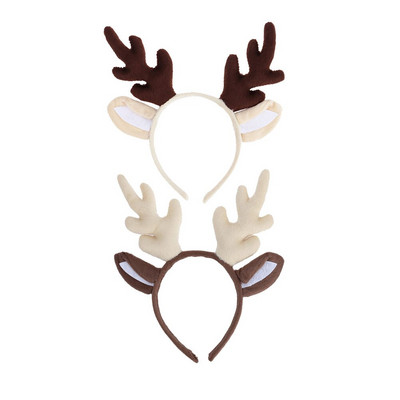 Bentite de Crăciun de ren Bentite pentru cap Copii Coarn de cap Coș de sărbători Adulti Căprioară Căprioară de petrecere Costum Cerc de pluș Păr