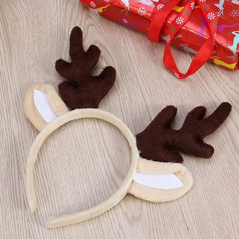 Bentite de Crăciun de ren Bentite pentru cap Copii Coarn de cap Coș de sărbători Adulti Căprioară Căprioară de petrecere Costum Cerc de pluș Păr