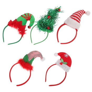 Κεφαλόδεσμος Χριστουγεννιάτικο Καπέλο Ξωτικό Τάρανδος Santa Hairhoop Headdressantlers Παιδικά αυτιά Καπέλα κεφαλής γιορτινό δέντρο Headpiece Party Hairband