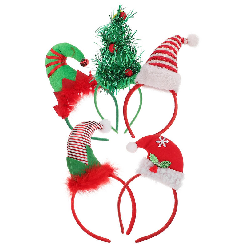 Bandă pentru cap Pălărie de Crăciun Elf Reni Moș Crăciun Coafuri Copii Urechi Crăciun pentru cap Arborele de vacanță Piese pentru păr Bentita de petrecere