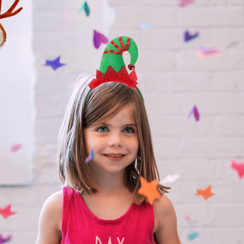 Bandă pentru cap Pălărie de Crăciun Elf Reni Moș Crăciun Coafuri Copii Urechi Crăciun pentru cap Arborele de vacanță Piese pentru păr Bentita de petrecere