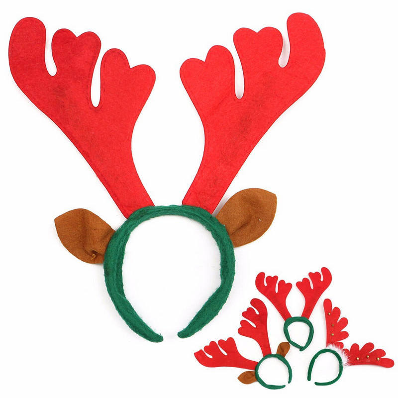 Jõulud Reindeer Deer Antlers Headbrand Hair Band Xmas Fancy Kleit Aksessuaarid