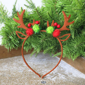 Novi božićni DIY ukrasi Traka za glavu Pokrivalo za glavu Ukosnica od roga Plastična kosmata Svečani dodaci