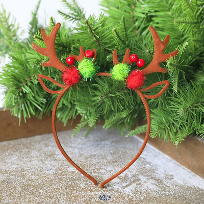 Novi božićni DIY ukrasi Traka za glavu Pokrivalo za glavu Ukosnica od roga Plastična kosmata Svečani dodaci