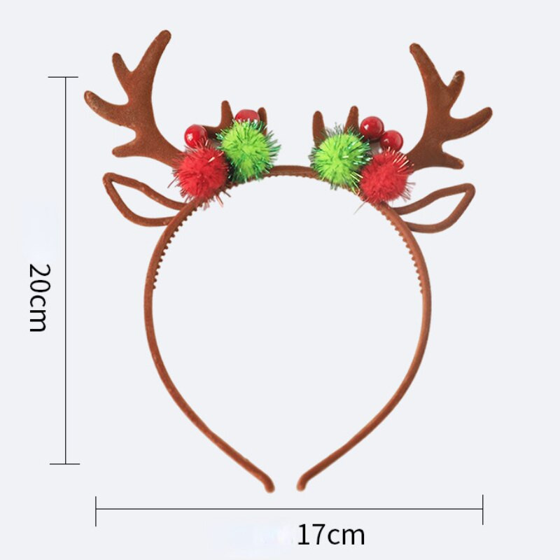 Novi božićni DIY ukrasi Traka za glavu Pokrivalo za glavu Ukosnica od roga Plastična kosmata Svečani dodaci