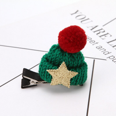 1 TK jõulujuuksenõela kaunistus, väike müts, juukseklamber, villase peaga pandlaga peakatte aksessuaar tüdrukutele ja lastele pühadepeo kaunistamiseks
