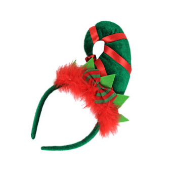 Ξωτικό καπέλο Χριστουγεννιάτικο χτένισμα καπέλα κεφαλόδεσμος στολή Santa Unisex Καπέλα Jingle Bells Αυτιά Στεφάνη μαλλιών
